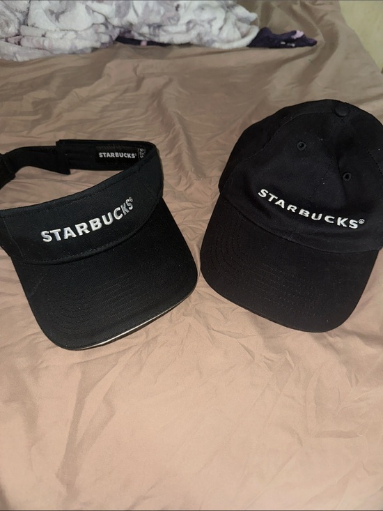 Starbucks Accessories - Starbucks Black Visor and Cap Set with White Logo